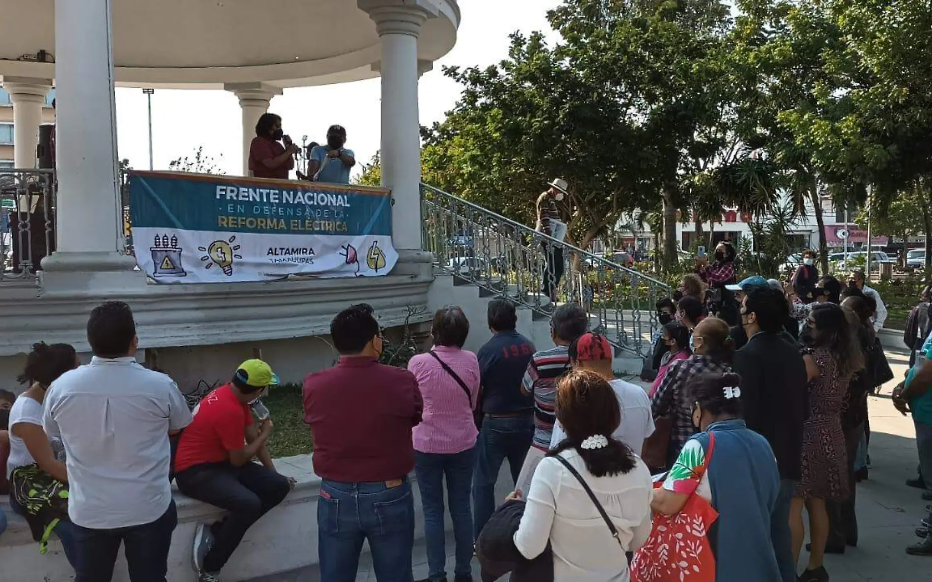 La manifestación tuvo lugar en la plaza Constitución de Altamira | Miguel Díaz